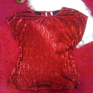 Women's Metallic Cranberry Top